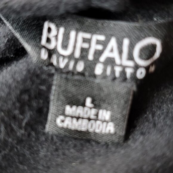 Buffalo David Bitton Hoodie Pullover Sweater Women's L Black Stretch Super Soft - Picture 6 of 9